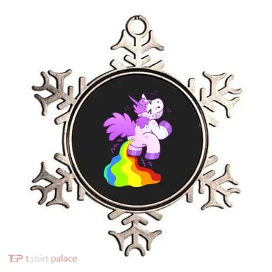 Funny Unicorn Pooping A Rainbow Ornament