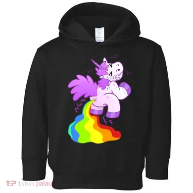 Funny Unicorn Pooping A Rainbow Toddler Hoodie
