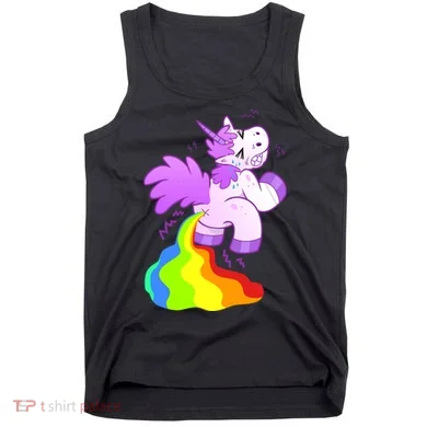 Funny Unicorn Pooping A Rainbow Tank Top