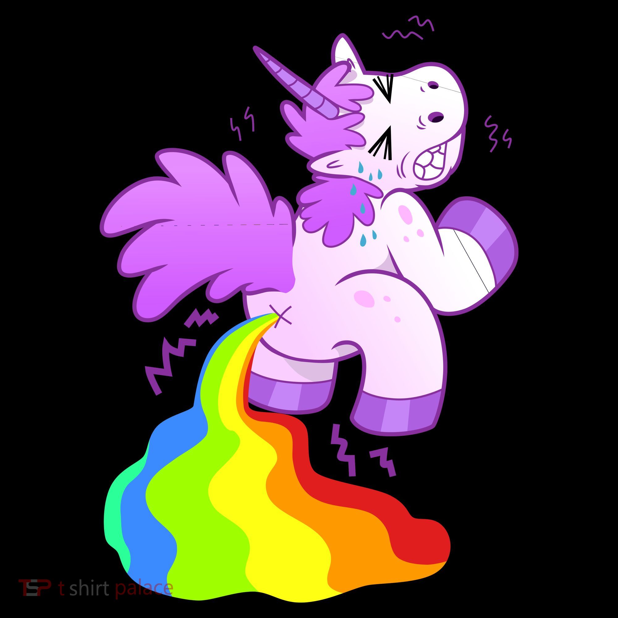 Funny Unicorn Pooping A Rainbow Tank Top