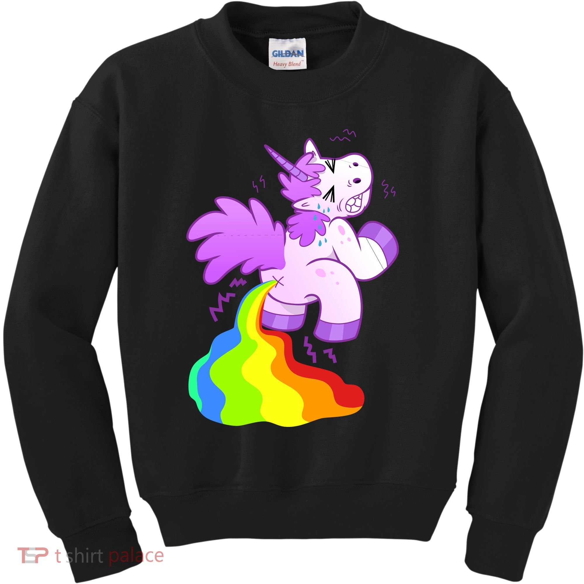 Funny Unicorn Pooping A Rainbow Kids Sweatshirt
