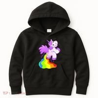 Funny Unicorn Pooping A Rainbow Kids Hoodie thumb 0