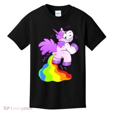 Funny Unicorn Pooping A Rainbow Kids T-Shirt