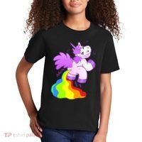 Funny Unicorn Pooping A Rainbow Kids T-Shirt thumb 2