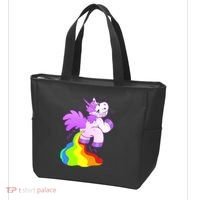 Funny Unicorn Pooping A Rainbow Tote Bag thumb 3