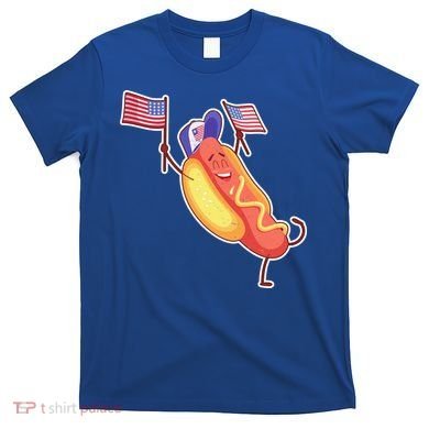 Funny USA American Flag Hotdog T-Shirt