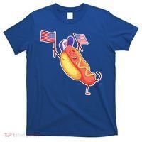 Funny USA American Flag Hotdog T-Shirt thumb 0