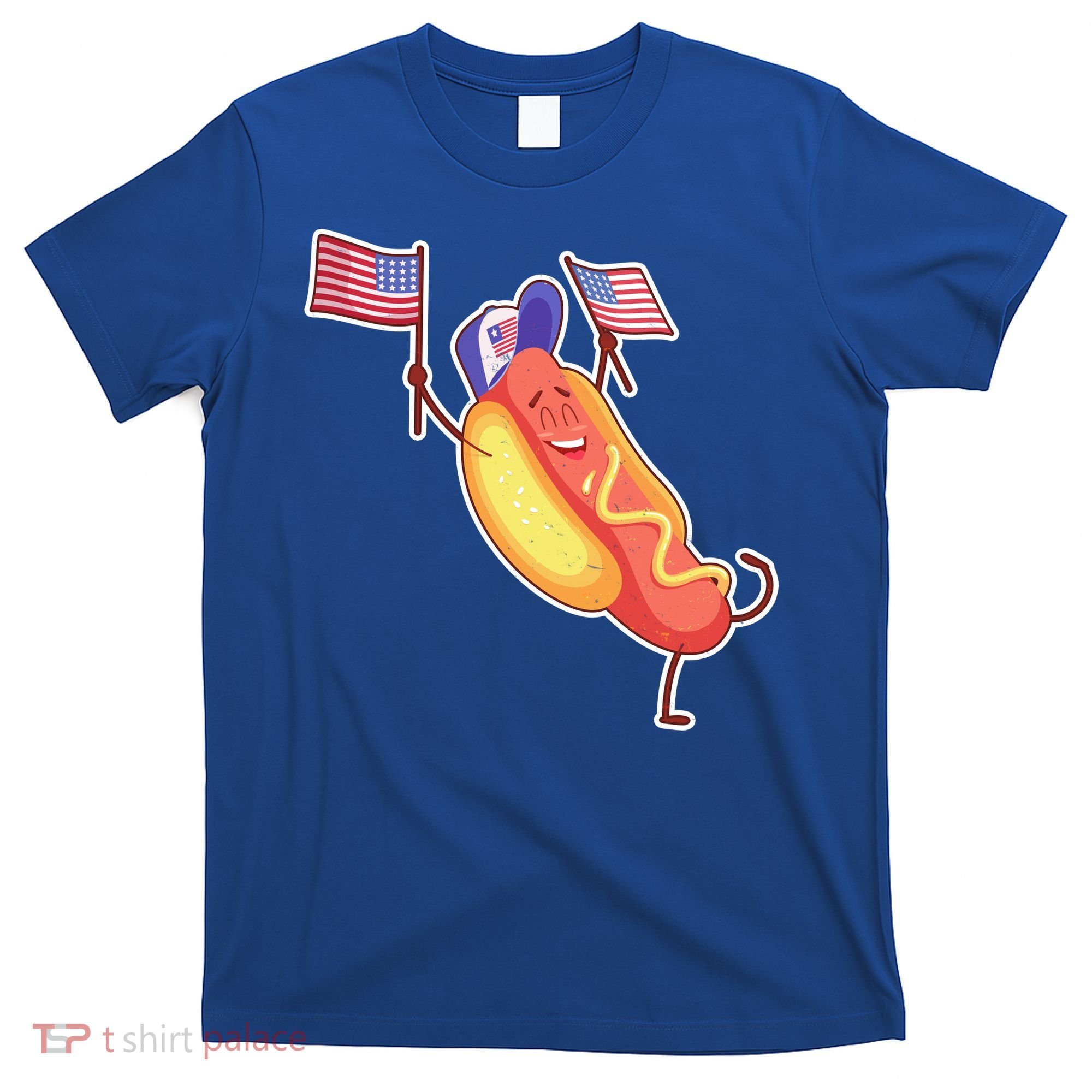 Funny USA American Flag Hotdog T-Shirt