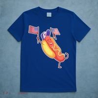 Funny USA American Flag Hotdog T-Shirt thumb 5