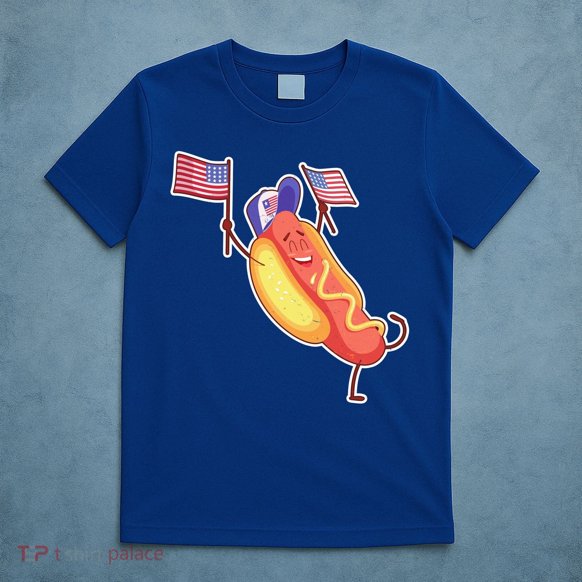 Funny USA American Flag Hotdog T-Shirt
