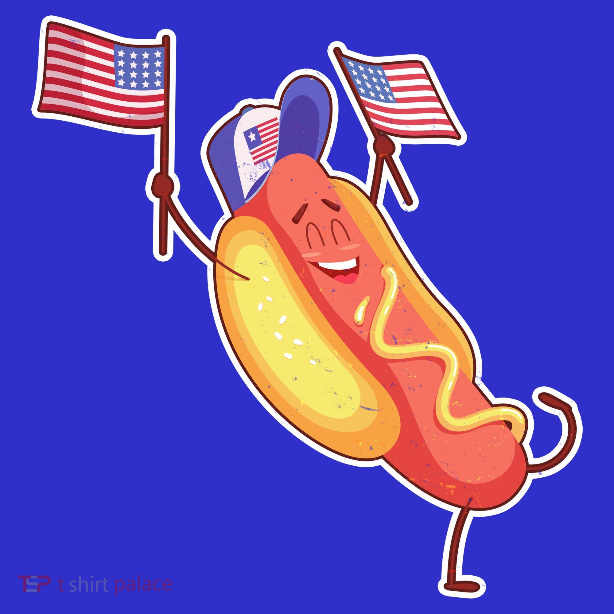 Funny USA American Flag Hotdog T-Shirt