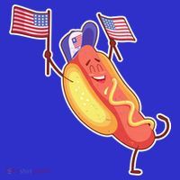Funny USA American Flag Hotdog Women's Tank Top thumb 5