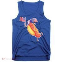 Funny USA American Flag Hotdog Tank Top thumb 0