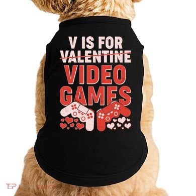 Funny V is For Video Games Gaming Fan Doggie Tank