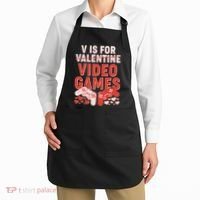 Funny V is For Video Games Gaming Fan Apron thumb 2