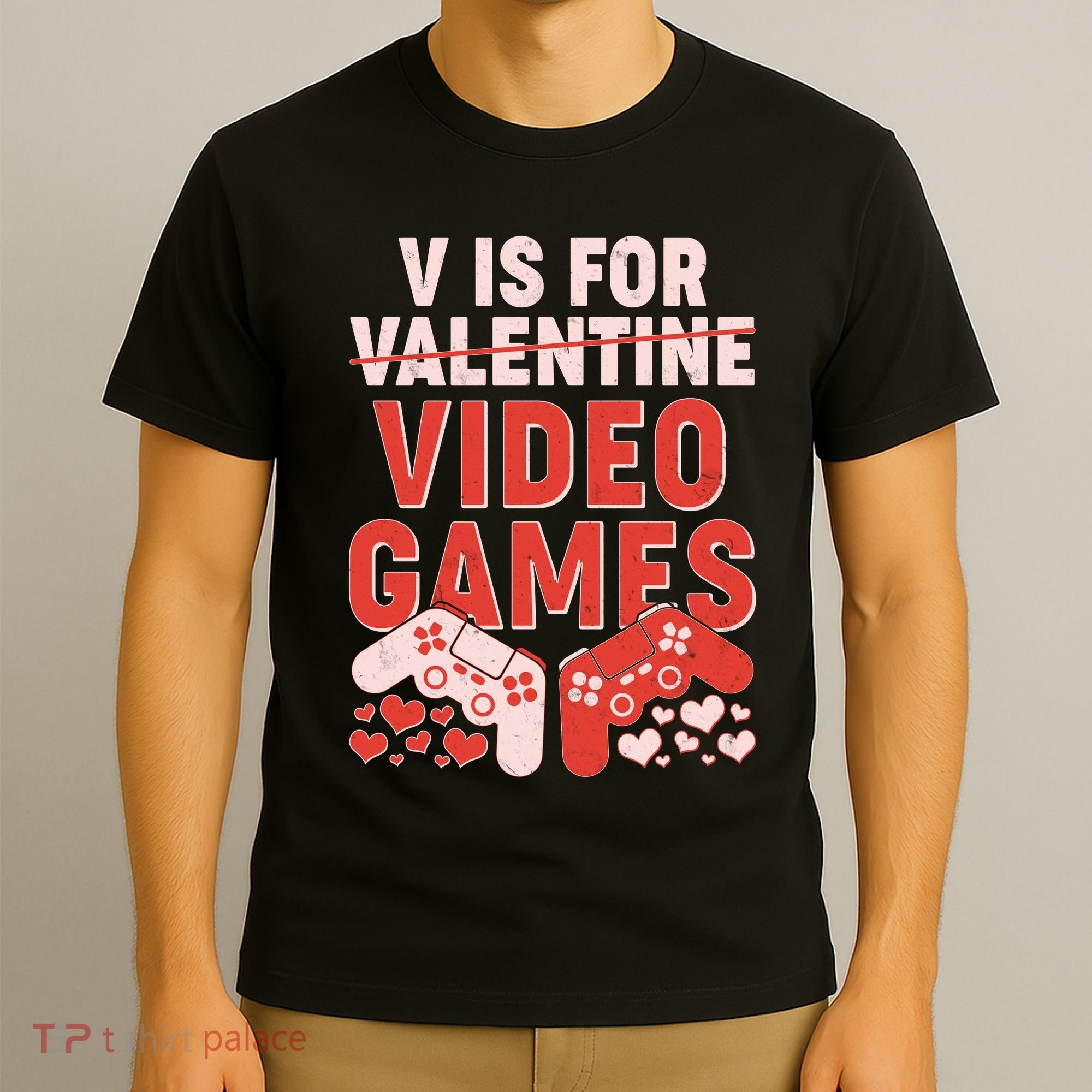 Funny V is For Video Games Gaming Fan T-Shirt