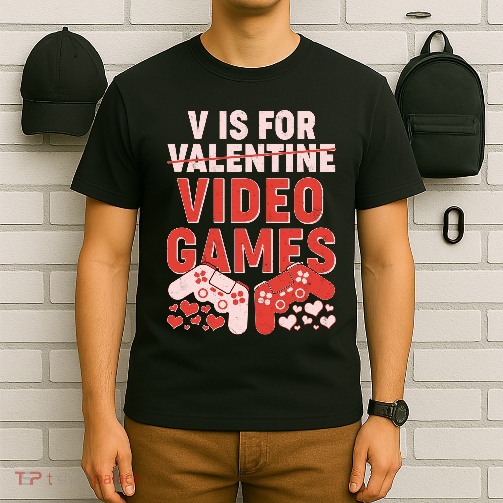 Funny V is For Video Games Gaming Fan T-Shirt