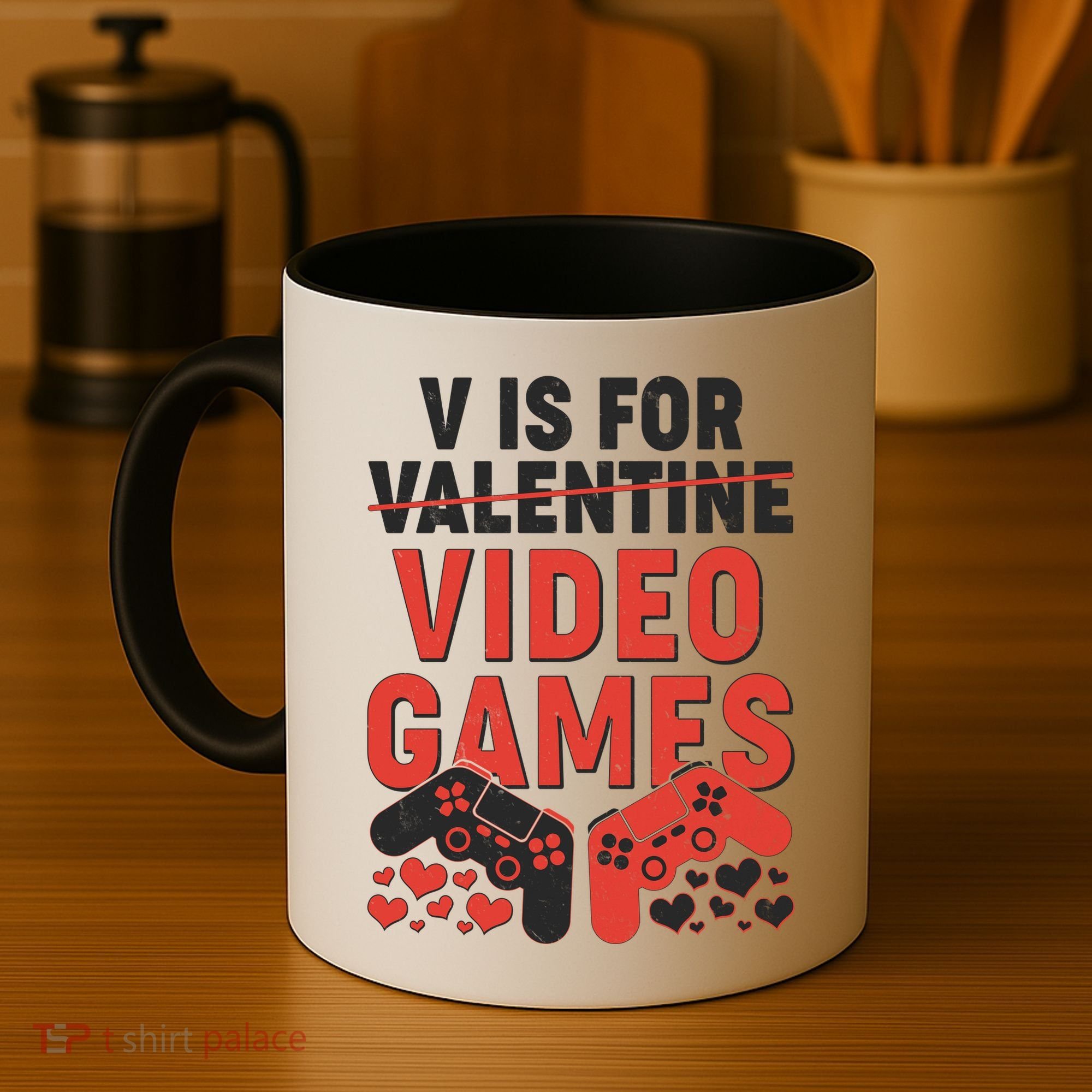Funny V is For Video Games Gaming Fan Coffee Mug
