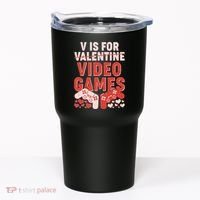 Funny V is For Video Games Gaming Fan Tumbler thumb 0