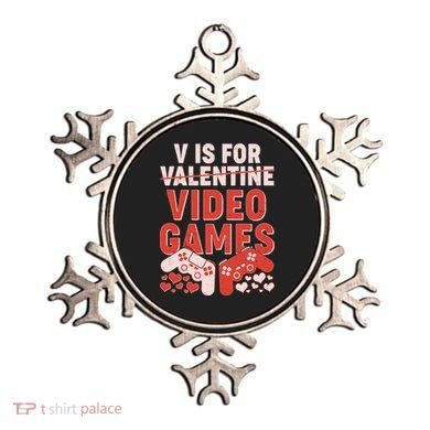 Funny V is For Video Games Gaming Fan Ornament