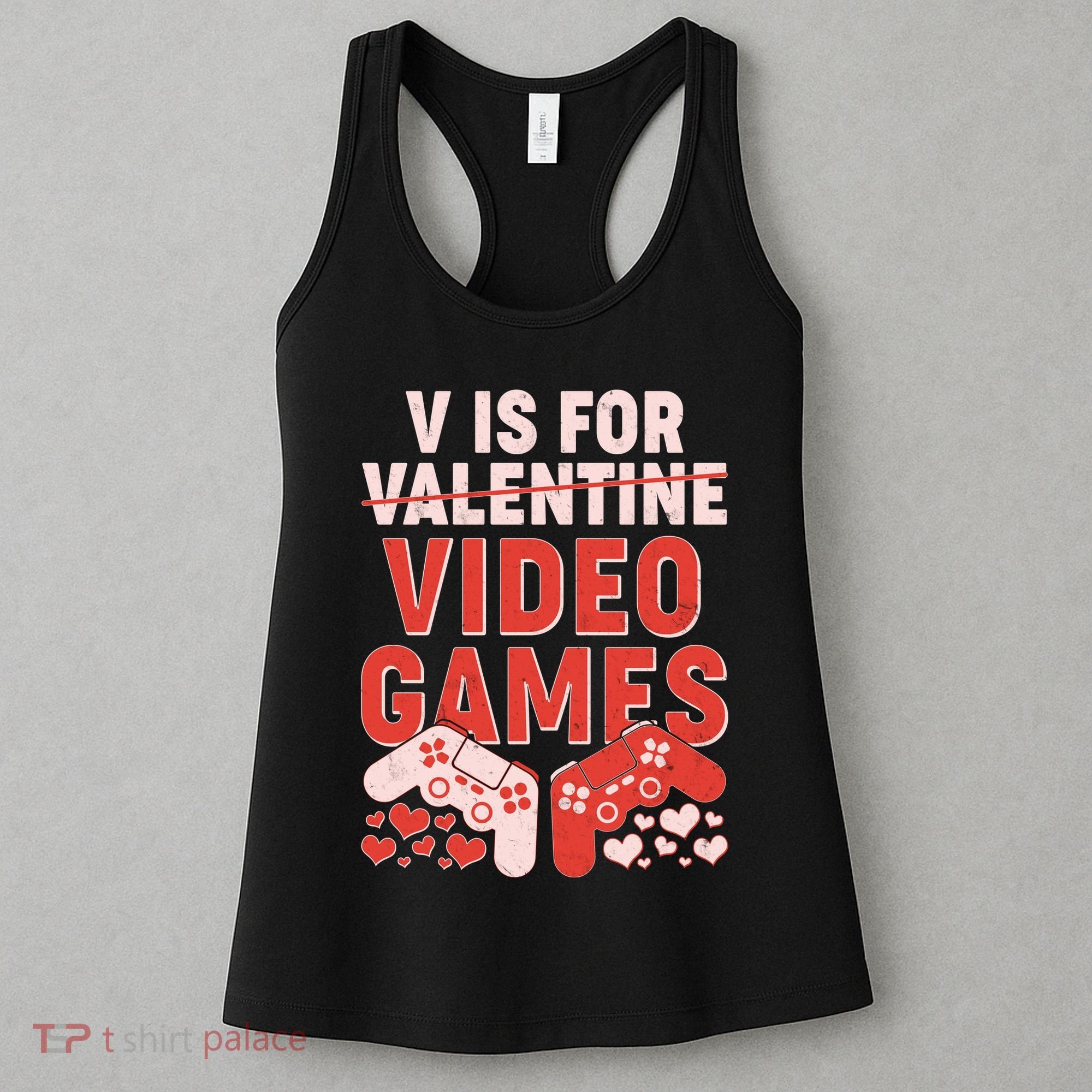Funny V is For Video Games Gaming Fan Women's Tank Top