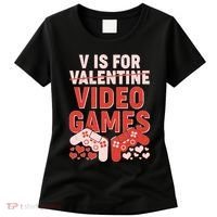 Funny V is For Video Games Gaming Fan Women's T-Shirt thumb 0