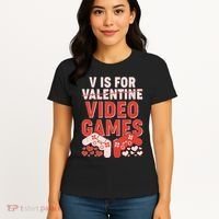 Funny V is For Video Games Gaming Fan Women's T-Shirt thumb 4