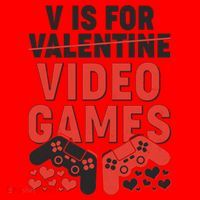 Funny V is For Video Games Gaming Fan Santa Hat thumb 1