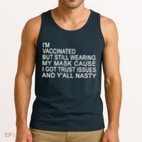 Funny Vaccinated Trust Issues Tank Top thumb 3