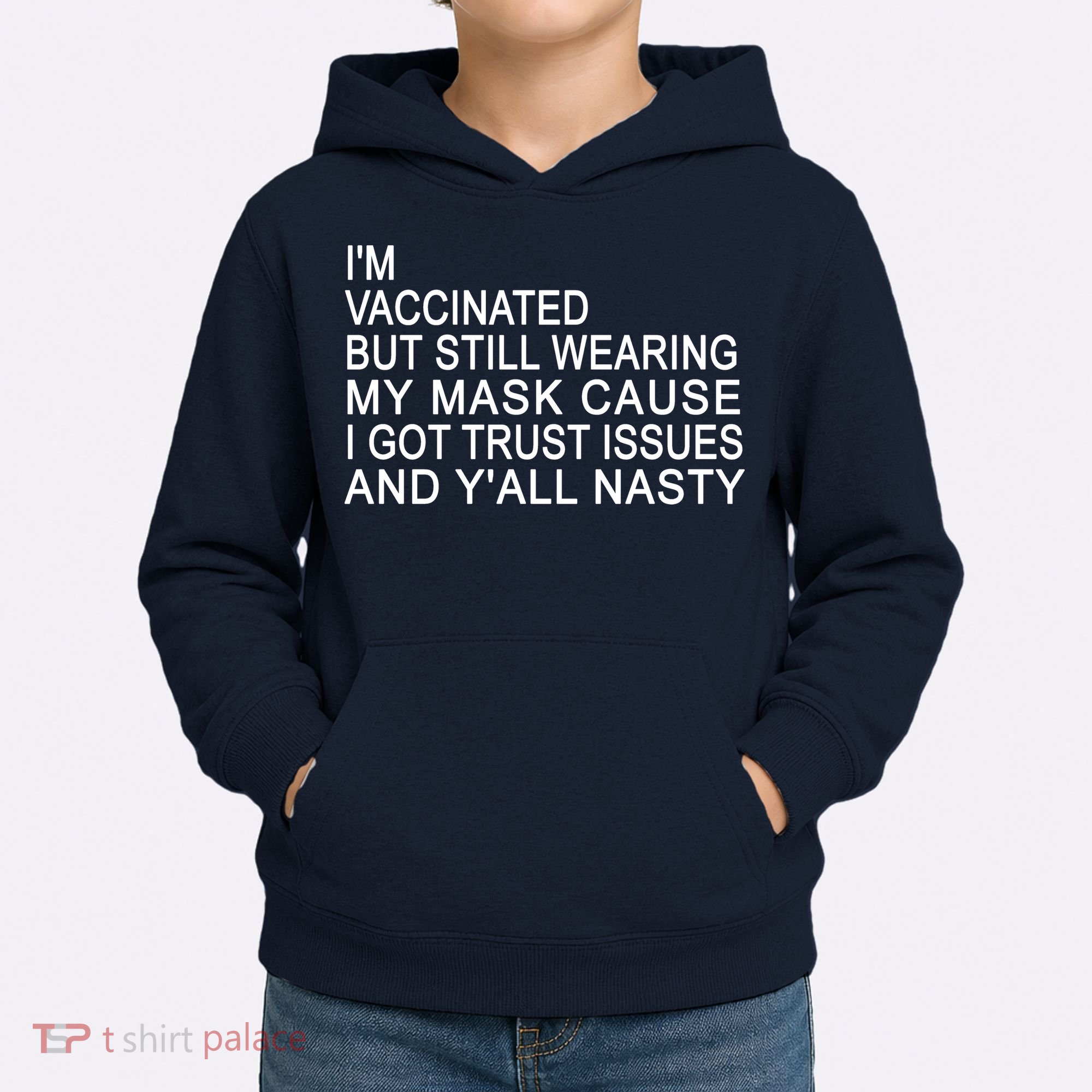 Funny Vaccinated Trust Issues Kids Hoodie