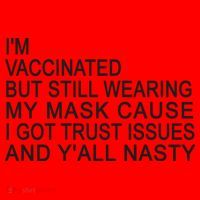 Funny Vaccinated Trust Issues Santa Hat thumb 1