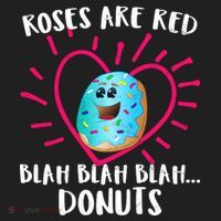 Funny Valentines Day Donuts Roses Are Red Women's Sweatshirt thumb 2