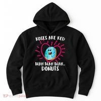 Funny Valentines Day Donuts Roses Are Red Hoodie thumb 0