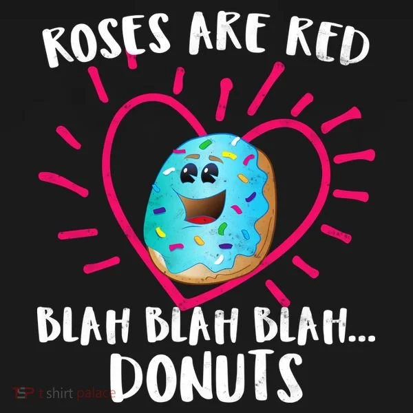 Funny Valentines Day Donuts Roses Are Red Hoodie