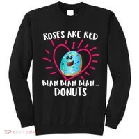 Funny Valentines Day Donuts Roses Are Red Sweatshirt thumb 0