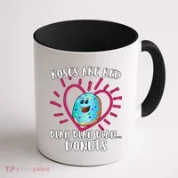 Funny Valentines Day Donuts Roses Are Red Coffee Mug thumb 1