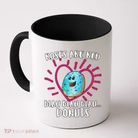 Funny Valentines Day Donuts Roses Are Red Coffee Mug thumb 0