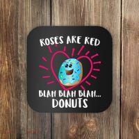 Funny Valentines Day Donuts Roses Are Red Coaster thumb 0