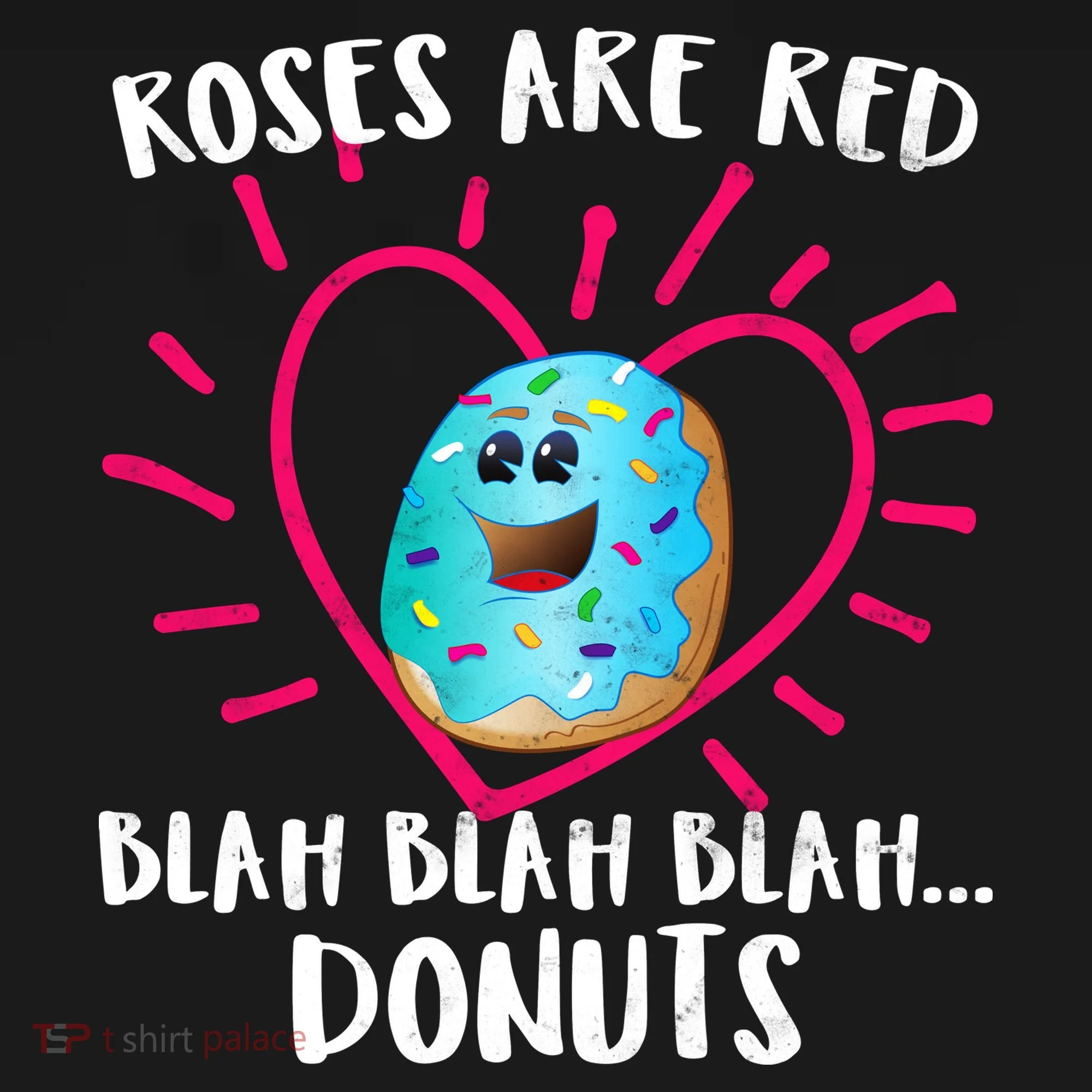 Funny Valentines Day Donuts Roses Are Red Mousepad