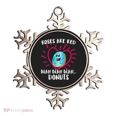 Funny Valentines Day Donuts Roses Are Red Ornament