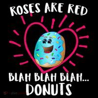 Funny Valentines Day Donuts Roses Are Red Women's Tank Top thumb 5