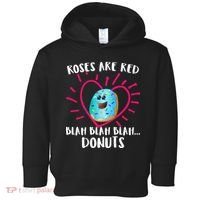 Funny Valentines Day Donuts Roses Are Red Toddler Hoodie thumb 0