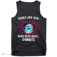 Funny Valentines Day Donuts Roses Are Red Tank Top thumb 0