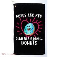 Funny Valentines Day Donuts Roses Are Red Golf Towel thumb 0