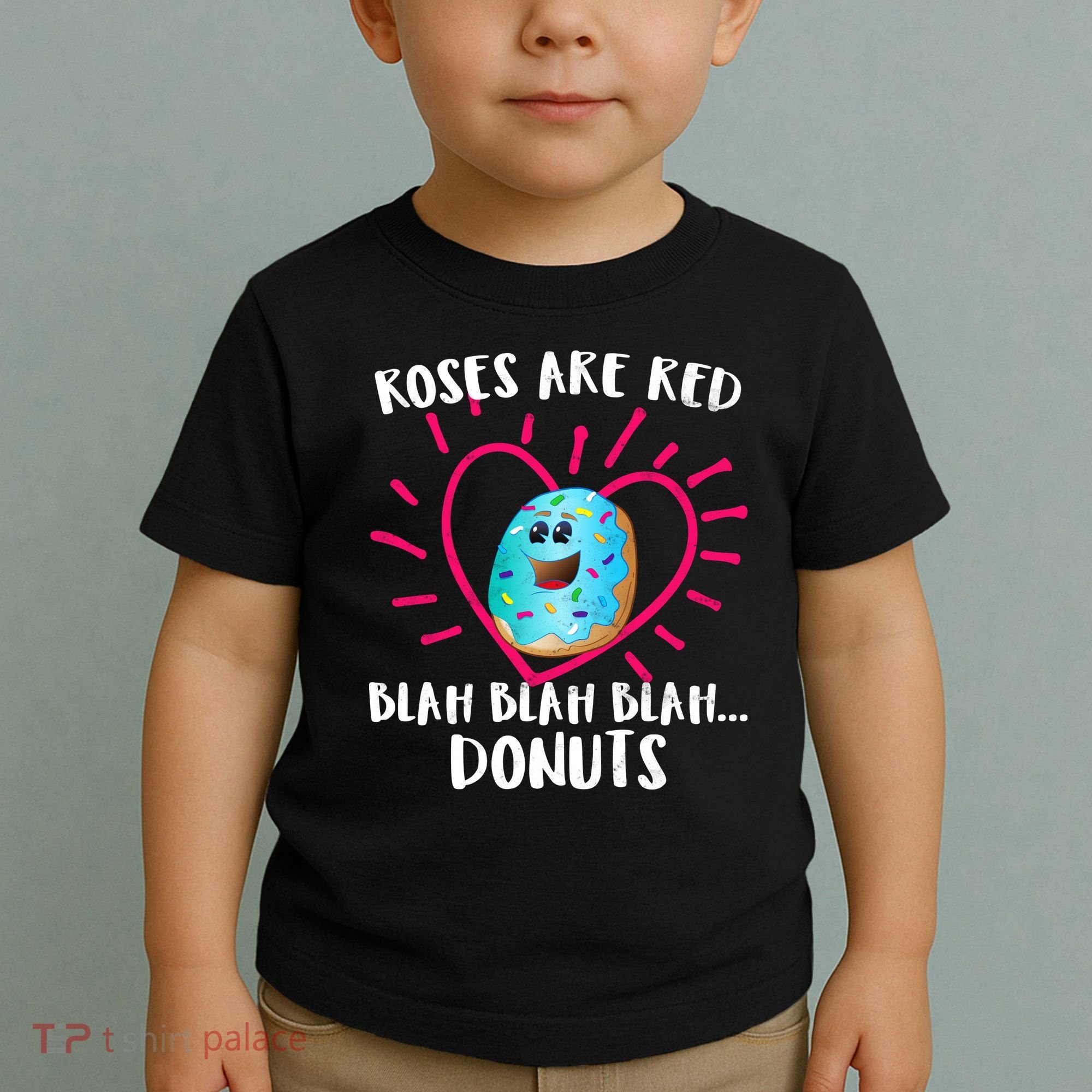 Funny Valentines Day Donuts Roses Are Red Toddler T-Shirt