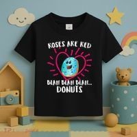 Funny Valentines Day Donuts Roses Are Red Toddler T-Shirt thumb 3