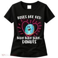 Funny Valentines Day Donuts Roses Are Red Women's T-Shirt thumb 0
