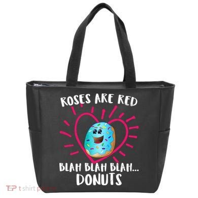 Funny Valentines Day Donuts Roses Are Red Tote Bag