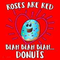 Funny Valentines Day Donuts Roses Are Red Santa Hat thumb 1
