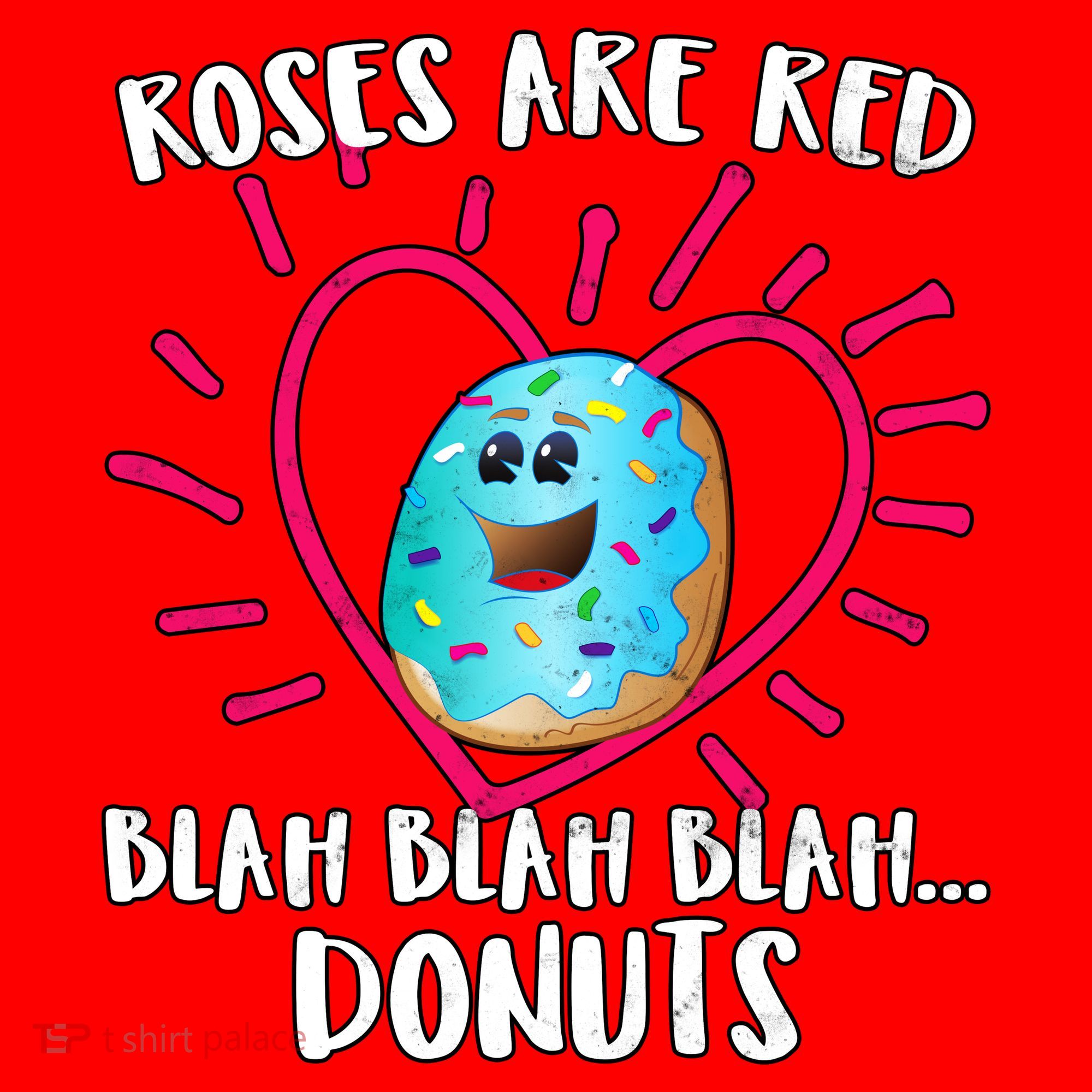Funny Valentines Day Donuts Roses Are Red Santa Hat